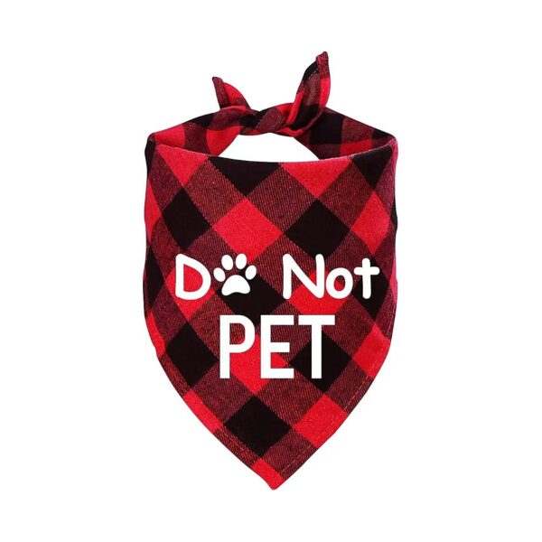 Cute Red Plaid Cotton Dog Triangle Scarf Bibs for Small Medium Large Dogs