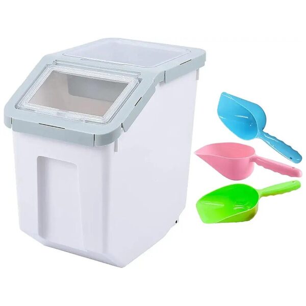 Cyan Airtight Dog Food Storage Container for Pet Food Supplies