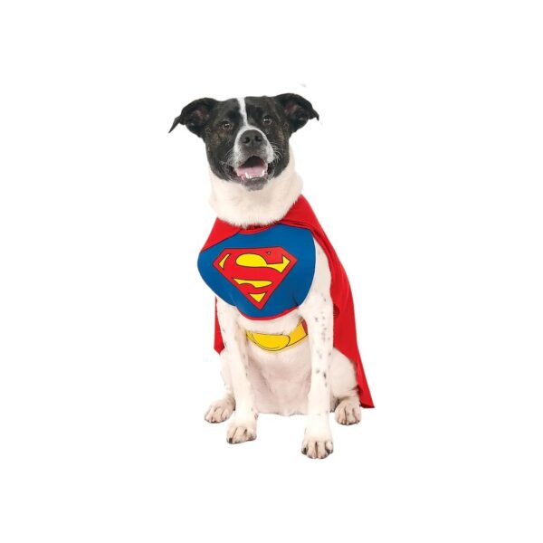 DC Comics Superman Pet Outfit with Superman Logo and Cape, Extra Large