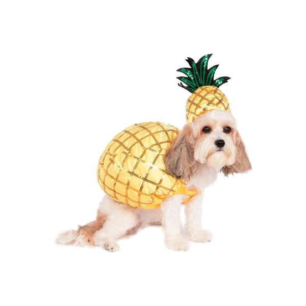 DIY Friendly Pineapple Dog Costume for Small Breeds with Elastic Band Headpiece