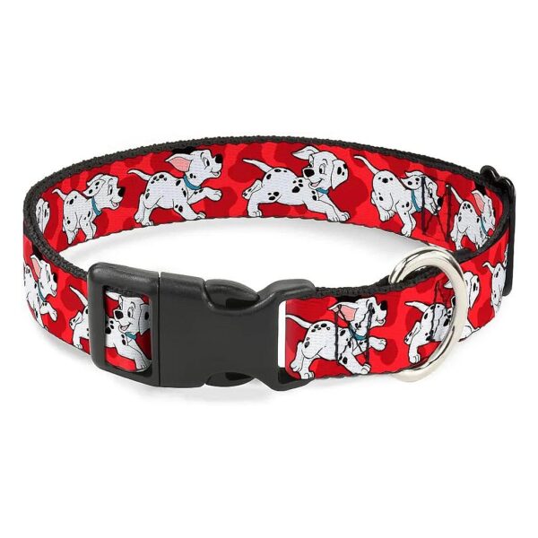 Dalmatians Running Paws Pattern Small Size Multicolor Dog Collar