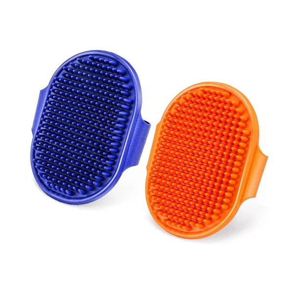 Dark Blue and Orange Pet Grooming Brush for Various Pets