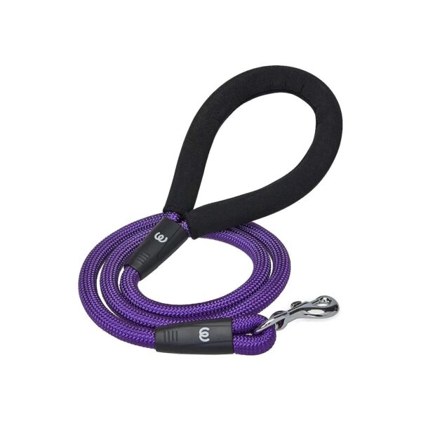 Dark Orchid Dog Leash with Padded Handle and Heavy Duty Construction for Active Dogs