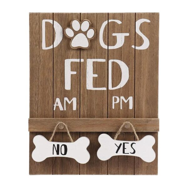 Decorative Dog Meal Scheduler for Morning and Afternoon Feeding Schedule