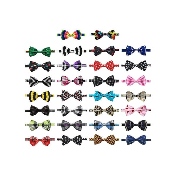 Delicate Dog Collars with 30PCS Bow Ties for Small Medium Large Boy and Girl Pets