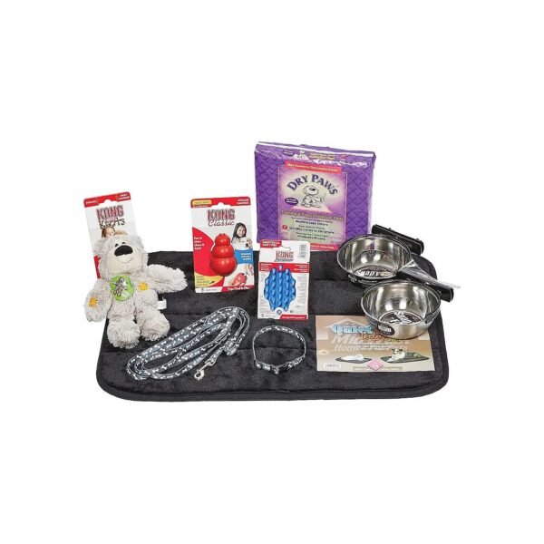 Deluxe Puppy Starter Kit for Small Dogs with Leash, Collar, and Bed