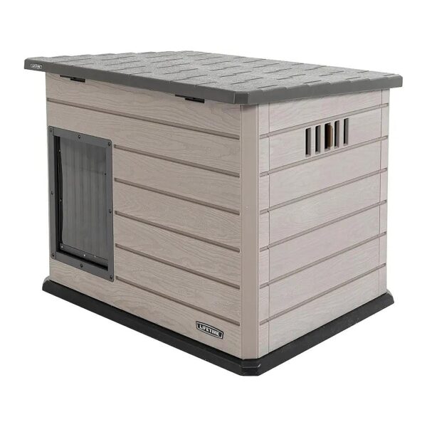 Deluxe Weather-Protected Dog Shelter with Adjustable Vents Medium to Large Size