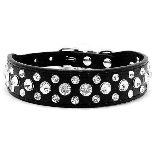 Diamond Pet Dog Cat Puppy Collar with Bling Rhinestones and Lever Buckle