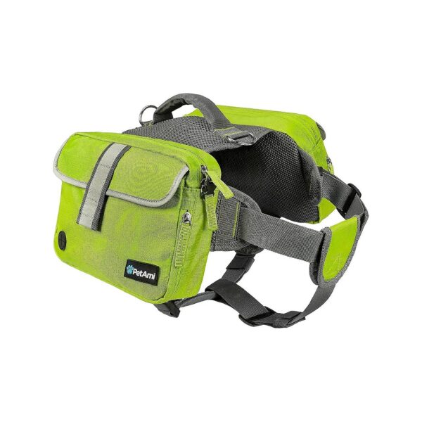 Dog Backpack for Medium Large Dogs with Adjustable Straps and Reflective Safety Pockets