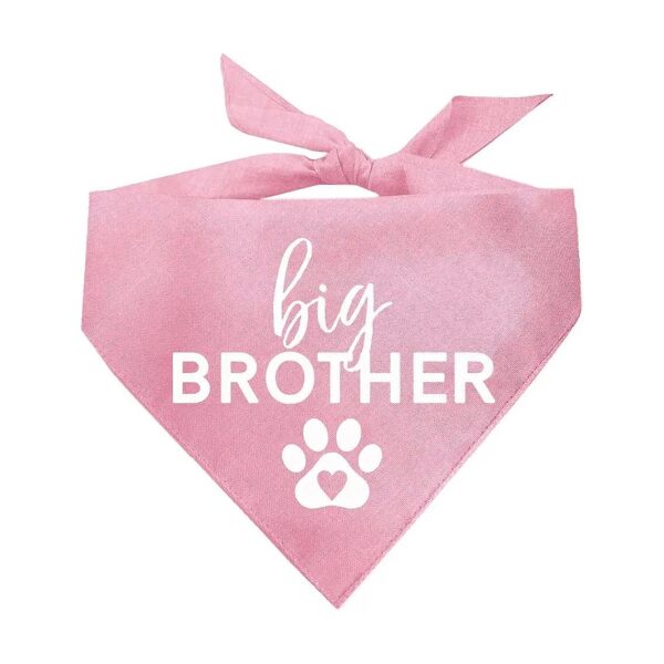 Dog Bandana for Baby Gender Reveal with Soft Pink Baby Heart Paw Design