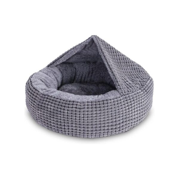 Dog Bed with Insulated Hood for Warmth and Safety Suitable for Small to Medium Size Dogs