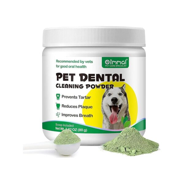 Dog Breath Freshener and Teeth Whitening Powder for All Breeds and Sizes