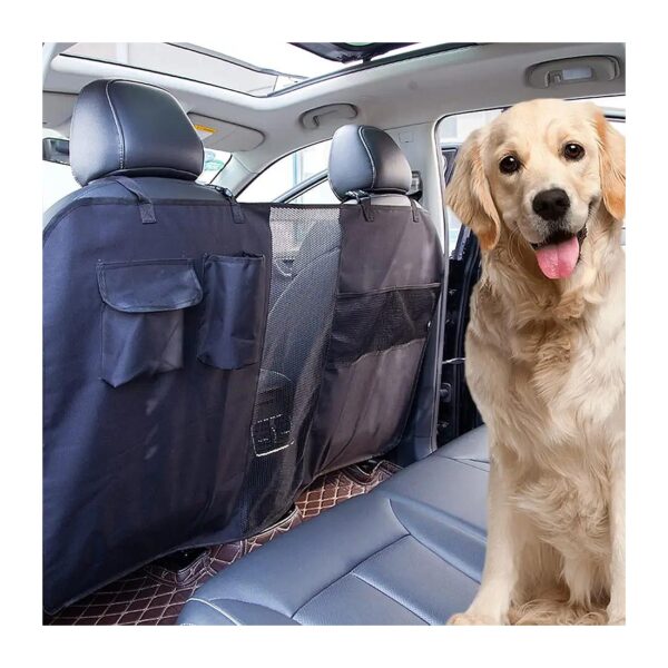 Dog Car Barrier for SUVs and Cars with Storage Bag and Adjustable Rope