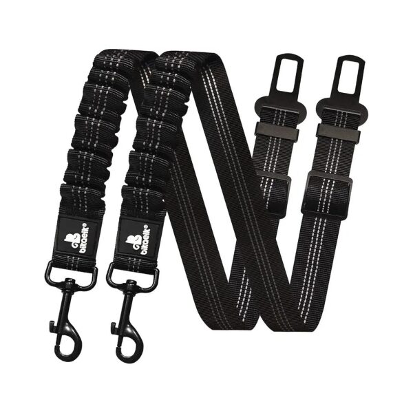 Dog Car Safety Seatbelts with Adjustable Harness and Retractable Strap