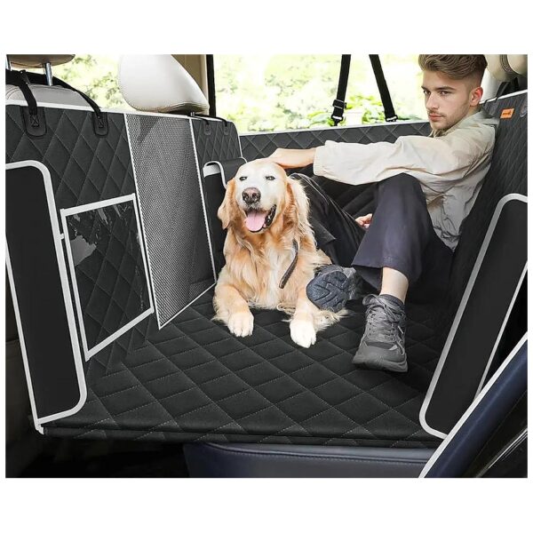 Dog Car Seat Cover Extender with Higher and Wider Side Wings for Car Travel