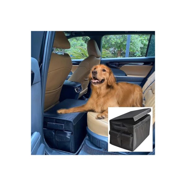 Dog Car Seat Extender with Storage for Medium to Large Breeds up to 200 Pounds