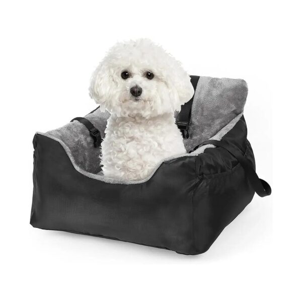 Dog Car Seat with Storage Pockets and Comfy Ultra Soft Car Travel Bed for Small Dogs