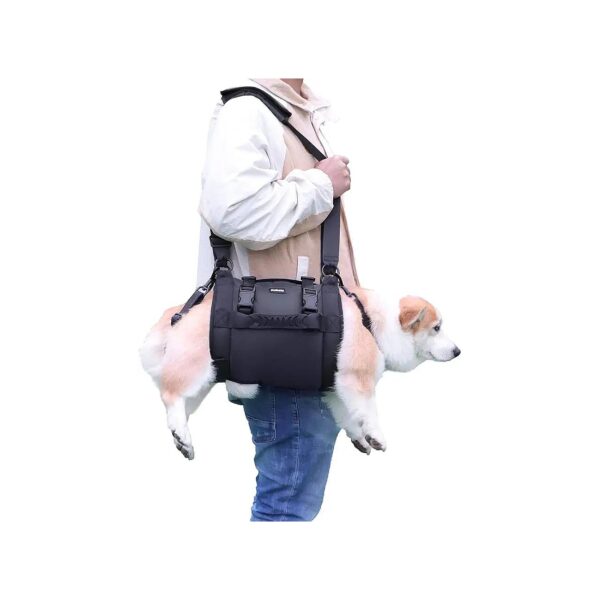 Dog Carry Sling for Large Black Dogs with Joint Pain and Arthritis Support Ease