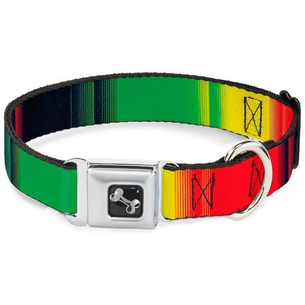 Dog Collar with Functional Seatbelt Buckle Clasp for Safety