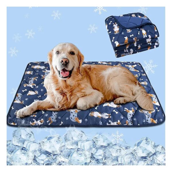 Dog Cooling Mat 20% PE Fabric 80% Nylon Soft Cooling Blanket Bed Cover for Dogs and Cats