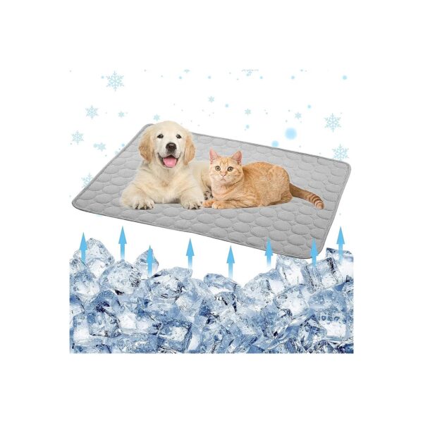 Dog Cooling Mats Pet Cooling Pads Self Cooling Mats for All Breed Sizes 28x40 inches Grey