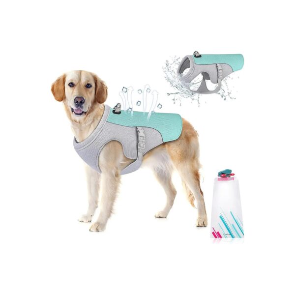 Dog Cooling Vest with Water Bottle for Outdoor Camping and Training