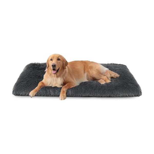 Dog Crate Bed with Soft Plush Sleeping Mat and Anti-Slip Bottom for Large to Small Dogs