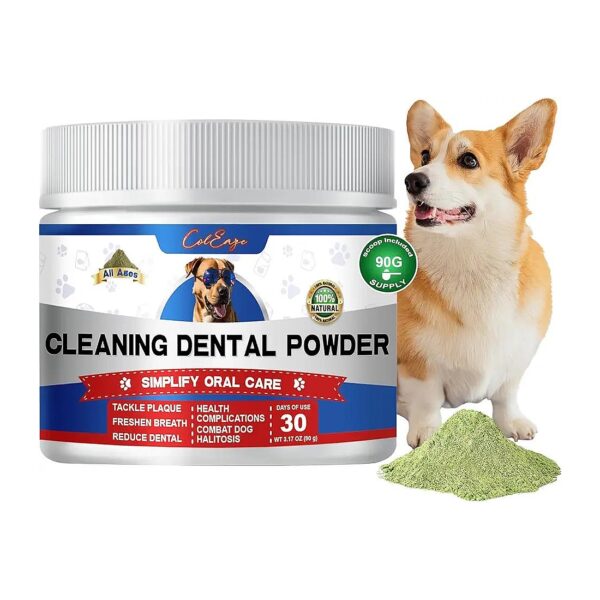 Dog Dental Care Powder with Kenneth and Peach Extracts for Healthy Teeth and Gums