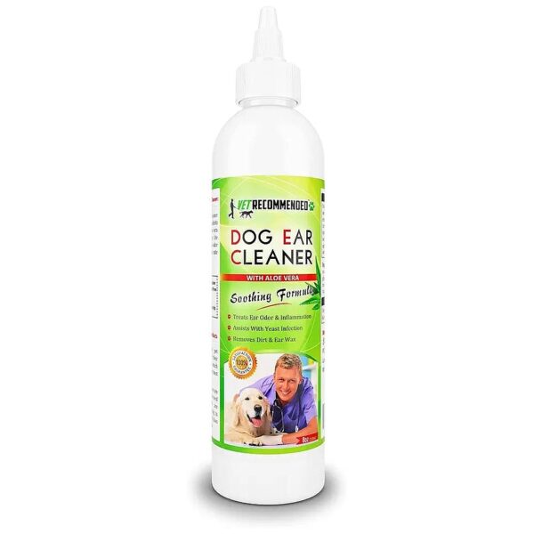 Dog Ear Cleanser with Natural Aloe Vera for Optimal Ear Health