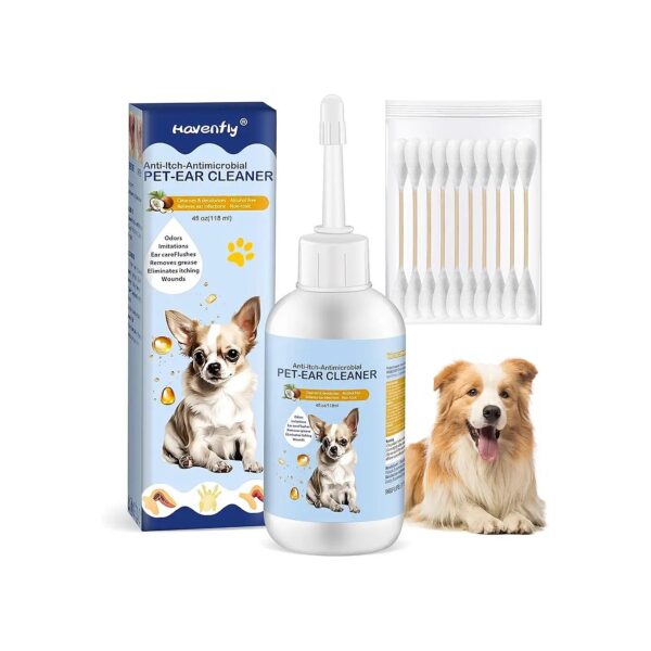 Dog Ear Drops for Itch Relief, Ear Wax Removal, and Odor Control