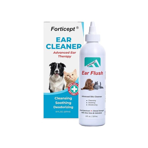 Dog Ear Infection Treatment, Ear Cleaner, Itch Relief for Cats and Dogs