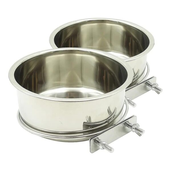 Dog Feed and Water Bowls for Small to Medium Dogs, 2PCS, Stainless Steel Material