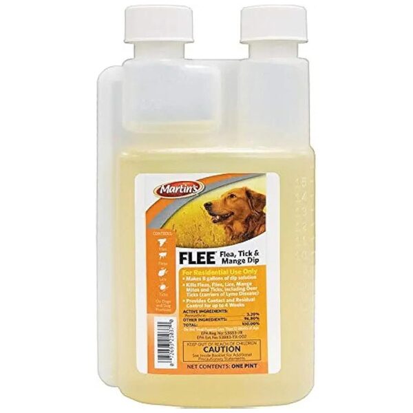 Dog Flea Tick Mange Treatment Dip Concentrate with 2% Permethrin