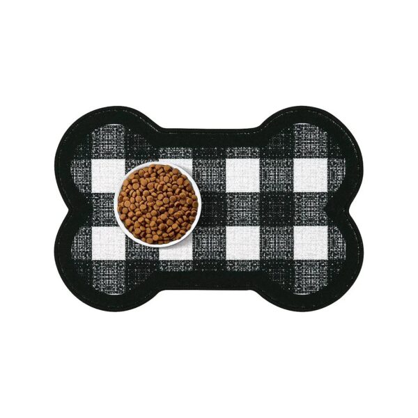 Dog Food Mat with Water Absorption and Non-Slip Surface for Multi-Breed Feeding