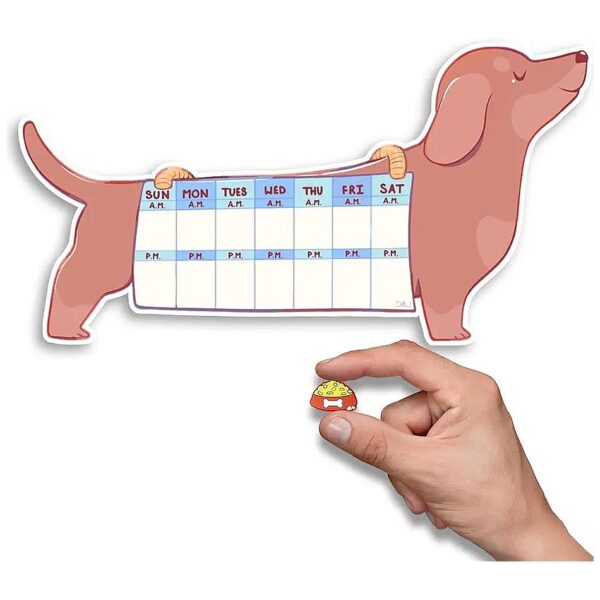 Dog Food Portion Control with Fridge Magnet Dog Feeding Reminder and Bowl Tracker