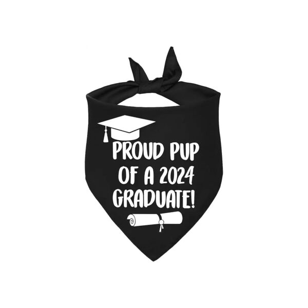 Dog Graduation Bandana with Unique Proud Pup Design for Small Medium Large Dogs