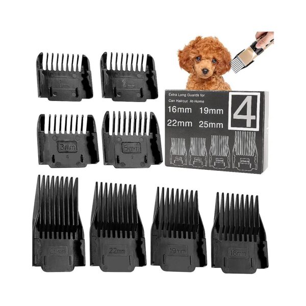 Dog Grooming Clippers Hair Clipper Combs Guides Professional Pet Attachments 8 Pcs