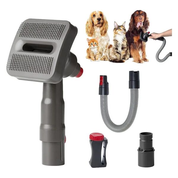 Dog Hair Brush Vacuum Attachment for Efficient Pet Grooming Dyson Compatible Kit