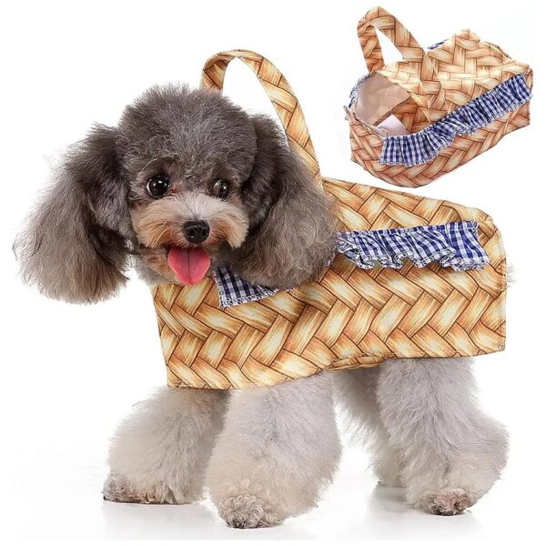 Dog Halloween Basket Costume for Small Medium Dogs with Halloween Occasion