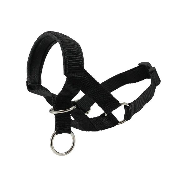 Dog Halter Head Collar with Neoprene Nose Strap Black XS 4-7 Snout for Pulling Control