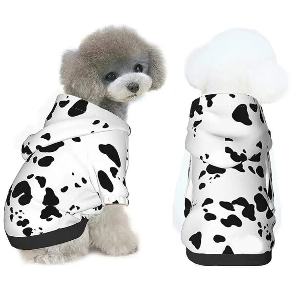 Dog Hoodie with Dalmatian Print for Large Medium Small Dogs