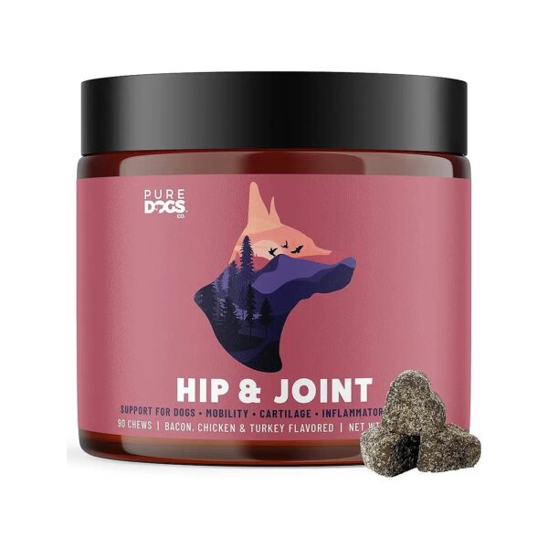 Dog Joint Chews for Stiffness and Pain Relief - Synergistic Blend of 8 Active Ingredients