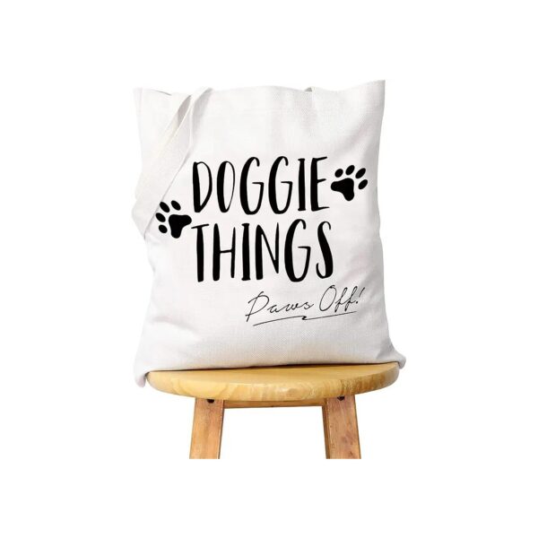 Dog Lover Gift Multi Functional Tote Bag with Storage Space for Cosmetics and Jewelry