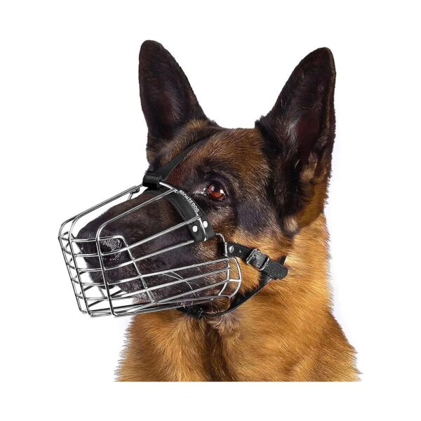 Dog Muzzle for Biting Chewing Barking with Adjustable Straps for a Secure Fit