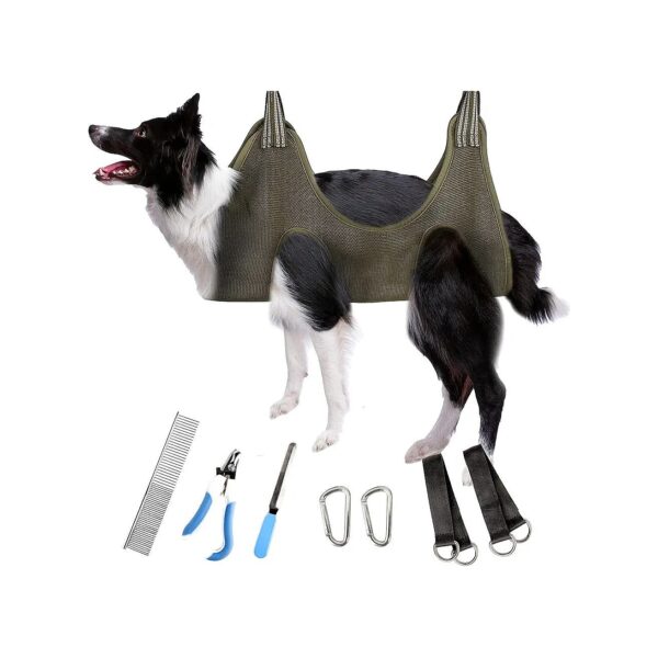 Dog Nail Trimming Sling for Medium Dogs - Hanging Harness and Grooming Kit