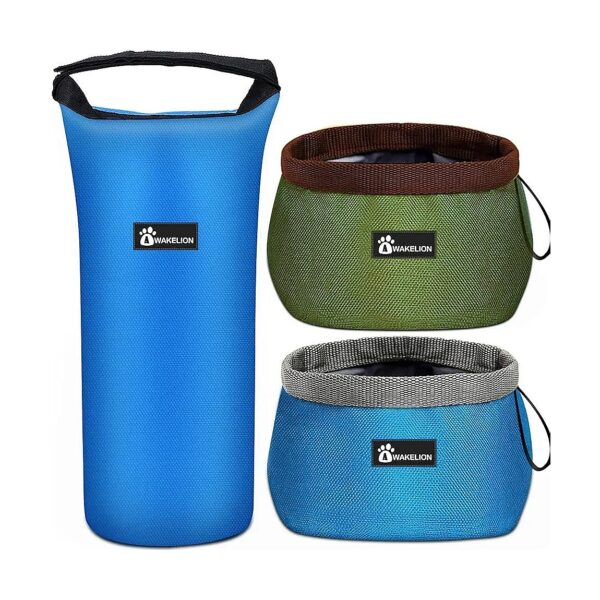 Dog Outdoor Gear Essentials Kit with 5L Food Bag and Collapsible Bowls for Easy Travel