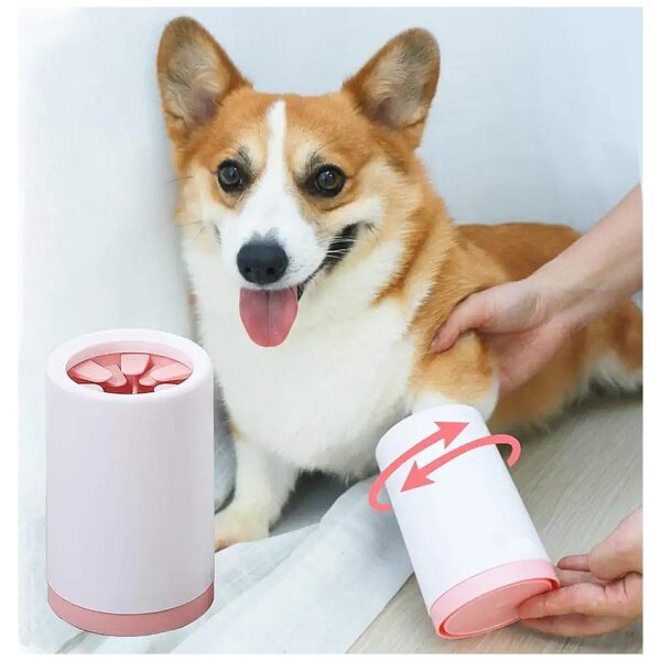 Dog Paw Washer Cup for Small Medium Dogs and Cats - Cleaning Dirty Muddy Paws