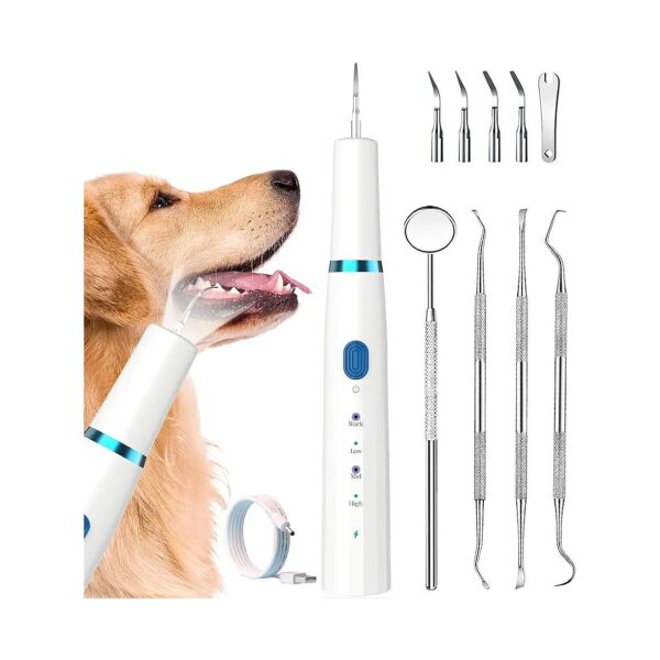 Dog Plaque and Tartar Remover Ultrasonic Dental Scaler for Teeth Cleaning and Gum Health