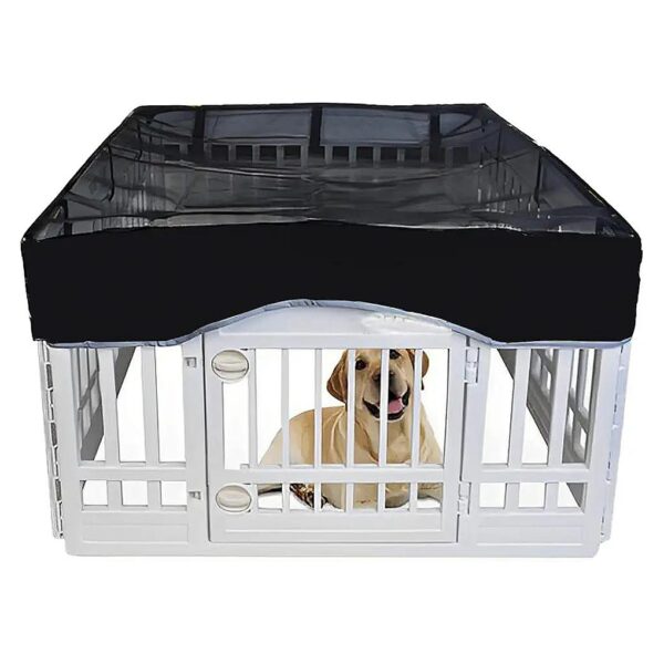 Dog Playpen Pet Playpen Mesh Fabric Top Cover Provides Sun Protection