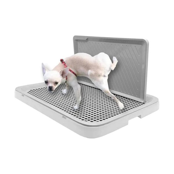 Dog Potty Tray with Anti-Slip Pads and Easy Install Wall for Small and Medium Size Pets